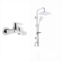 Artema Flo S A41937 Banyo Bataryası + Tema Carismo Tepe Duş Seti Krom