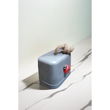 Beton Stoper Dekoratif Uğur Böcekli Beton Kapı Stoperi Kapı Önü Ağırlık Kapı Tamponu Antrasit