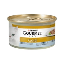 Gourmet Gold Balıklı ve Ispanaklı Konserve Yetişkin Kedi Maması 6 x 85 G