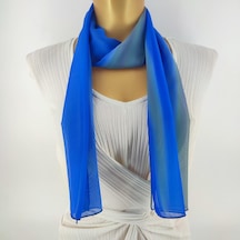 Tedz Collection Paredora Soft Çizgili Deep Blue Uzun Fular Çok Renkli