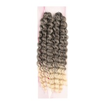 Nice Bulk Afro Su Dalgası Saç - Kahve / Platin Ombreli