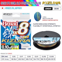 Owner Kizuna 56122 Pe 300m Alb Construction X8 Multi Color 0.15mm