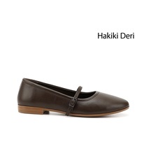 Gönderi(R) Gönderi R Kahve Antik Mary Jane Hakiki Deri Babet Kahverengi