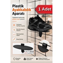 1 Adet - Tel Panoya Geçme Plastik Ayakkabı Rafı Ayakkabı Standı Ve Raf Aparatı Siyah