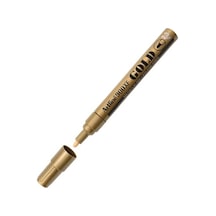 Metalik Yaldızlı Gold Renk Markör Kalemi Kalıcı Rötüş Yazı Marker Metal Plastik Cam Ahşap Tüm Yüzey 103 Ivory