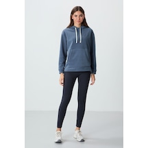 Tommylife Antrasit Yüksek Bel Termal Slim Fit Dar Paça Kadın Tayt - 94577 Antrasit