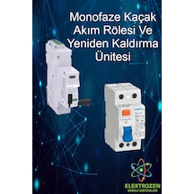 Monofaze Kaçak Akım Rölesi Ve Yeniden Kurma Ünitesi