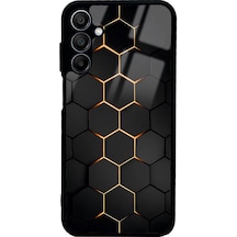 Samsung Uyumlu A15 Yellow Carbon Tasarımlı Glossy Telefon Kılıfı Çok Renkli