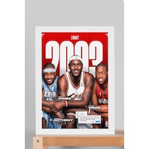 Lebron James Dwyane Wade Carmelo Anthony Çerçeveli Tablo - Basketbol Nba Posteri Tablo