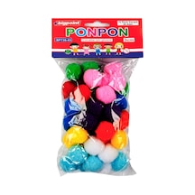 Bigpoint Renkli Ponpon 3 Cm 10 Renk - 50'Li Poşet