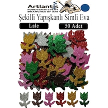 Şekilli Simli Eva Yapışkanlı 50 Li 1 Paket Kendinden Yapışkanlı Simli Eva Sticker Okul Öncesi Kreş Ana Sınıfı Lacivert