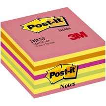 3M Post-it Yapışkanlı Not Kağıdı, Not Küpü - 9lı Paket 450 Yaprak, 76 MM X 76 MM