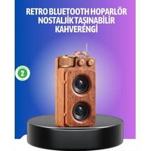 Lexroo Vintage Tasarımlı Bluetooth Hoparlör Uzun Pil Ömürlü Ve Fm