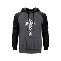Black Sabbath Skull Gri Renk Reglan Kol Sweatshirt Gri