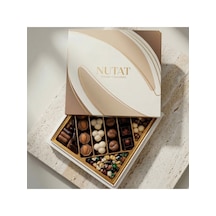 Nutat 365gr Hediyelik Özel Spesiyal Çikolata & Karışık Draje Kutusu - 8 Farklı Gurme Lezzet /kahverengi Pastel