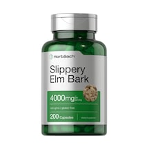 Horbäach Slippery Elm Bark 200 Capsules Non-gmo Gluten Free. Aromasız