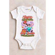 Babylimon Teyze Sınırsız Sevgi Ve Şımartma Genel Müdürü Beyaz Kısa Kollu Çıtçıtlı Bebek Zıbını Beyaz - 930083790 Beyaz