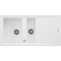 Teka Stone 60 B-Tg Bir Büyük Hazne Bir Küçük Hazne Ve Damlalıklı Tegranite Eviye - Beyaz - 115360012