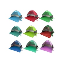 Prestigegoods Otomatik Açılır Plaj Çadırı - Floresan Yeşil 190t Oxford Kumaş - 3 Tarafı Gazlı Bez Ağ Fıstık Yeşili