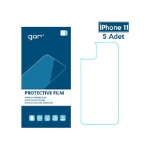 Gor Apple Uyumlu iPhone 11 6.1 Çizilmez Arka Koruyucu Jelatin 5 Adet Set- 1903 - Renk: Şeffaf 2