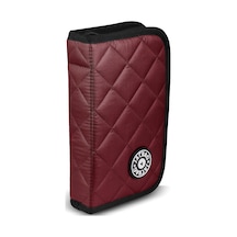 Cover Soft-sert Kapaklı Ayraçlı Kapitone Kalem Kutusu Bordo Tek Renk