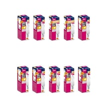 10'lu Mum Led Ampul Seti - 4.9w, E14, Sarı Renk
