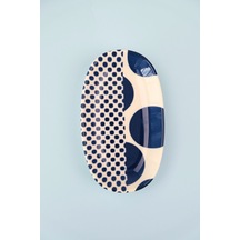 Tabak Evi Porselen Spotty Oval Kayık Tabak 15x8,5x2cm Tekli Krem