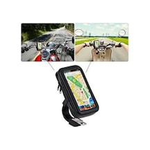 Su Geçirmez Motosiklet Bisiklet Telefon Tutucu 360 Derece Döner Gidon Telefon Standı Akıllı Saat