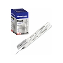 Pensan Tükenmez Kalem Üçgen Siyah 0.5 Mm 50 Li 2305 Çok Renkli