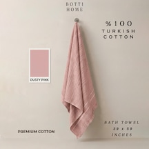 Botti Home %100 Pamuk Jakarlı Banyo Havlusu 100 X 150 Cm Çeyizlik Yumuşak Dokulu Havlu Pembe