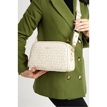 Just Polo Jp Polo Kadın Orijinal Ayarlanabilir Askılı Şık Omuz Çantası Shopper Ebat: 16 X 26 Cm Krem