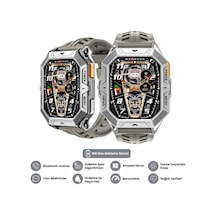 Harvox Watch X1 Pro Akıllı Saat İphone & Android Uyumlu, Sağlık & Spor Takip, Bluetooth Çağrı Gümüş