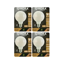 9w 67w 3000k Sarı Işık E27 Duylu Led Glop G125 Ampul, 4 Adet Diğer