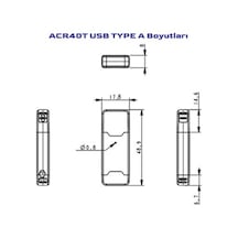 Acs Acr40t-a5 Usb Type-c Sım Boyutlu Temaslı E-imza Akıllı Kart Okuyucu