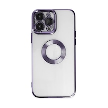 Apple İphone Uyumlu 14 Pro Max Kılıf Slot Silikon - Mor Çok Renkli