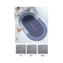 Buççin Online Mağaza Sihirli Su Emici Banyo Paspası Kaymaz Tabanlı Abdest Paspası 3,5 Mm 40x60 Polipropilen İnce 6 Mm Al Çok Renkli