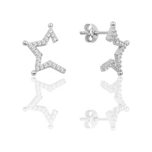 Gümüş Yarım Yıldız Küpe N11.53202