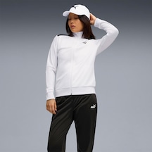 Puma Poly Kadın Beyaz Dik Yaka Eşofman Takımı Beyaz