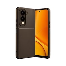 Vivo Y29s Uyumlu Auto Focus Karbon Kapak - Kahverengi
