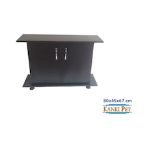Kanki Pet Lüks Düz Mdf Akvaryum Siyah Sehpa 80 x 45 x 67 CM