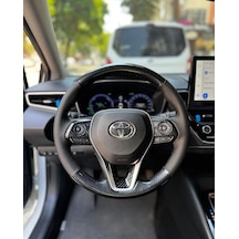 Toyota Corolla 2020-2024 Araca Özel Direksiyon Kılıfı Soft Nokta 5d Mikrofiber Karbon Deri