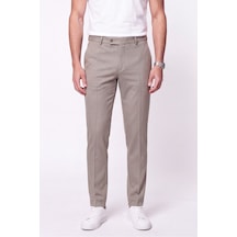 Comfort Fit Rahat Kalıp Yan Cep Pamuklu Dokulu Kum Pantolon P 1219