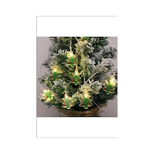 Pilli Led Işık, 1.5 Metre Yılbaşı Ağacı Işığı, Ağaç Figürlü Ev Dekorasyonu, Parti Süsleme Led Sarı