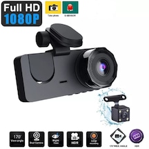 2 İnç 3 Kameralı 1080p Yol Kayıt Araç Kamerası Araç Kamera
