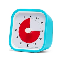 Time Timer Mod Gökyüzü Mavisi 60 Dakika Görsel Analog Masaüstü Zamanlayıcı Dayanıklı Silikon Kılıf İsteğ