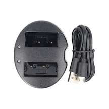 Iki Fuji Np-W126 Pil İçin 2 Yönlü Usb Şarj Cihazı Şarj Adaptörü