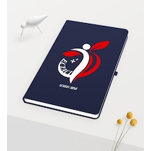 Kişiye Özel Eczacı Temalı Lacivert Defter - 4 Lacivert