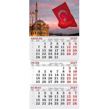 2027 Yılı Gemici Takvimi-ortaköy Büyük Mecidiye Camii Ve Türk Bayrağı