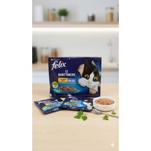 Multipack Pouch Somonlu Ve Ton Balıklı Yetişkin Kedi Konservesi 4x85 Gr 340gr 12 Li