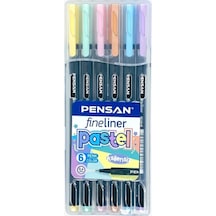Pensan Fineliner 6 Lı Pastel Pvc Kutu 6200 Çok Renkli